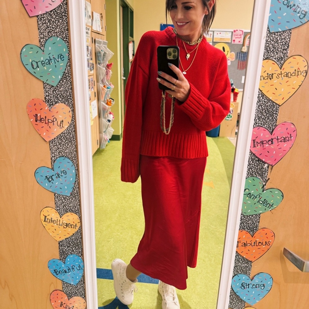 Eaves red sweater